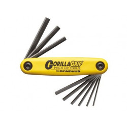 Набор шестигранных ключей Gorilla Grip HEX FOLDING SET Large 5/64-1/4"